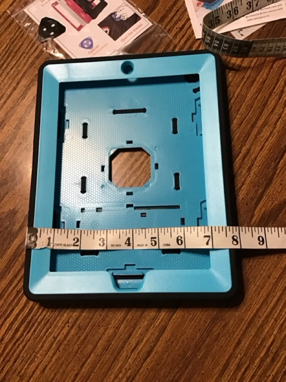 Blue ipad 2/3/4 shockproof military Case Shell with Black Trim & stand